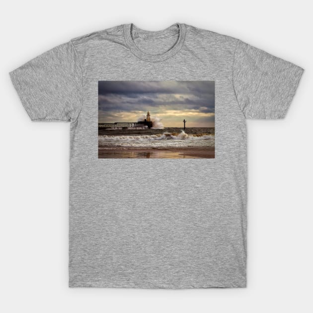 Storm at the harbour mouth T-Shirt by Violaman